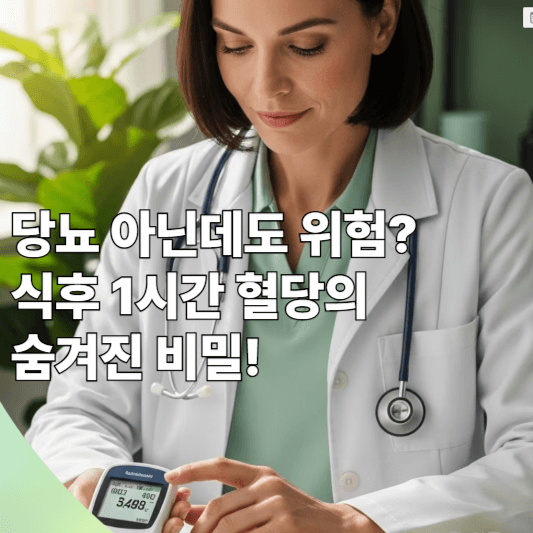 당뇨 아닌데도 위험? 식후 1시간 혈당의 숨겨진 비밀!