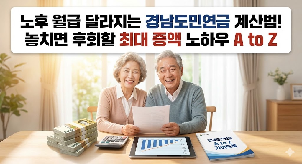 노후 월급 달라지는 경남도민연금 계산법!