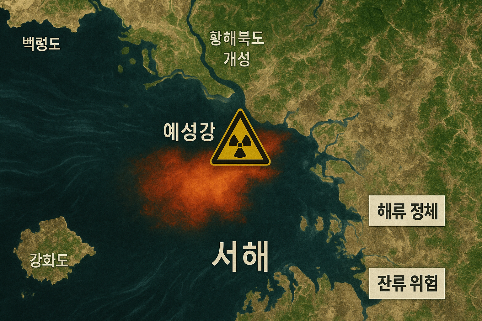 "예성강 핵폐수, 서해는 어떤가?"에 대한 이미지입니다.