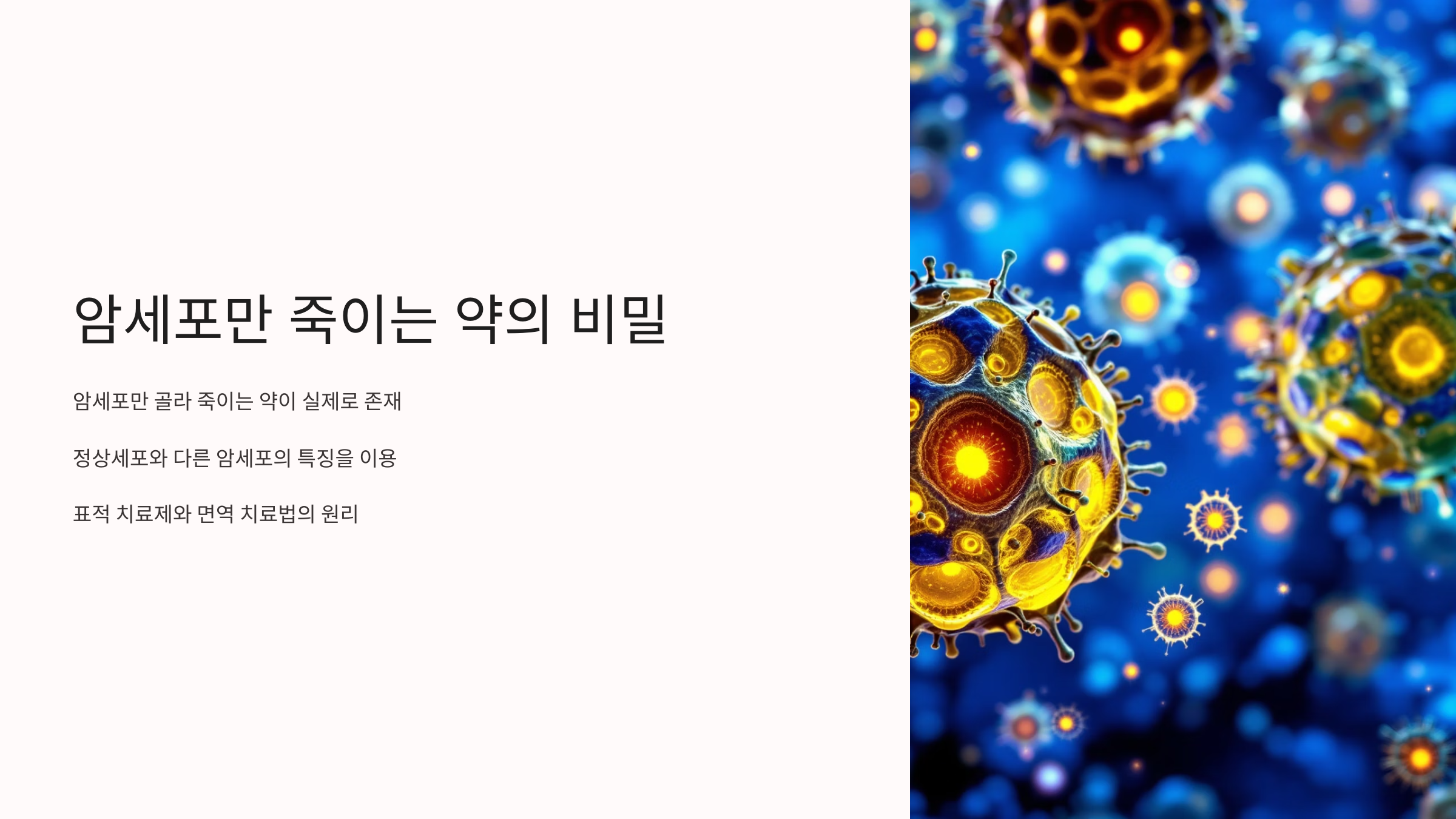 암세포만 죽이는 약의 비밀