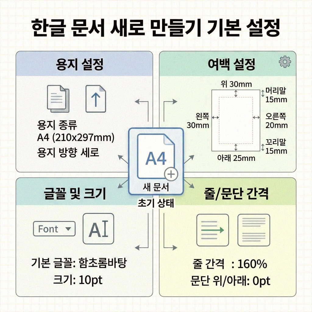 한글 문서 새로 만들기 처음부터 끝까지