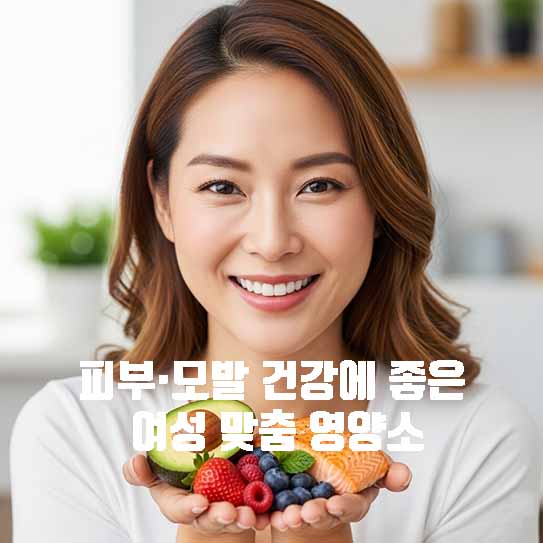 피부&middot;모발 건강에 좋은 여성 맞춤 영양소