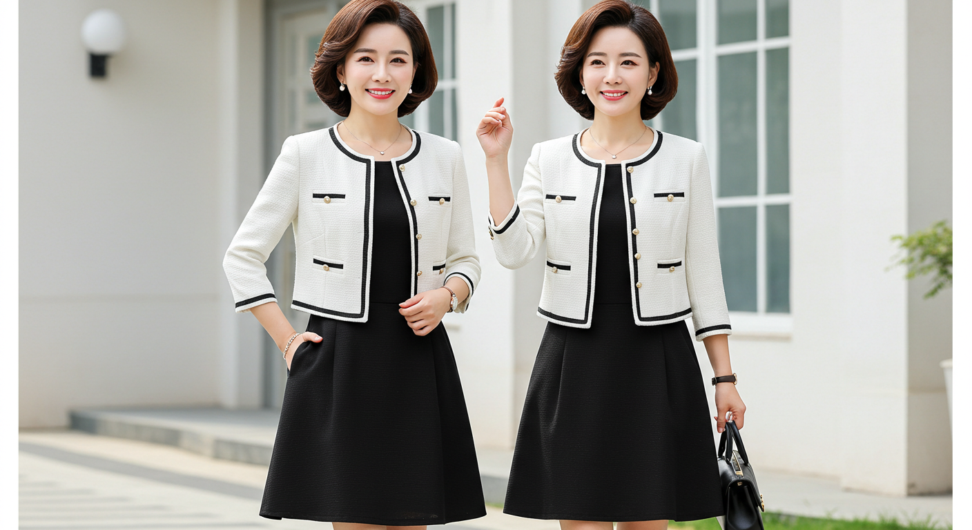 중년여성 하객룩