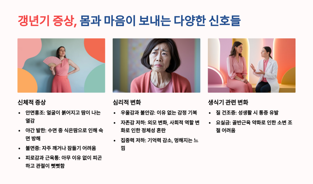 갱년기 증상, 몸과 마음이 보내는 다양한 신호들