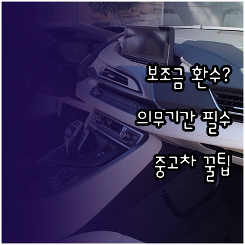 전기차 보조금 의무 운행 기간과 중고..