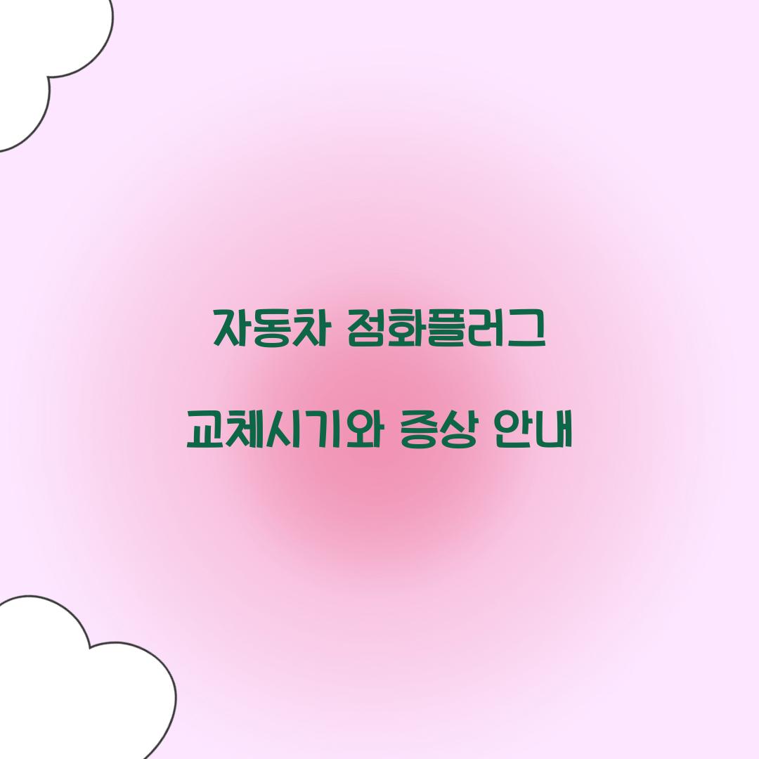 자동차 점화플러그 교체시기