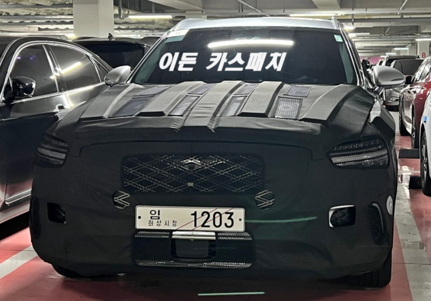 제네시스 GV70 페이스리프트 테스트카 스파이샷
