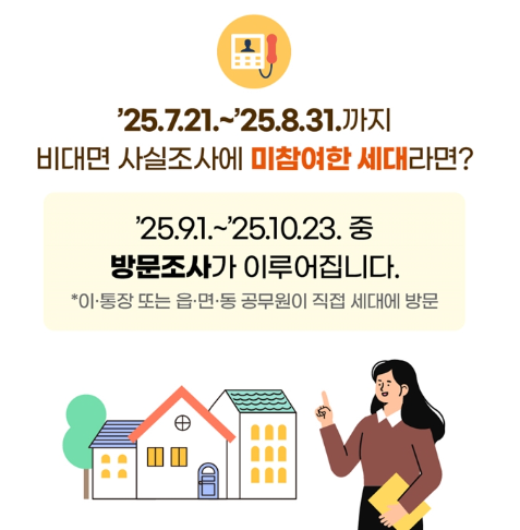 2025 주민등록 사실조사 처벌 대상 총정리