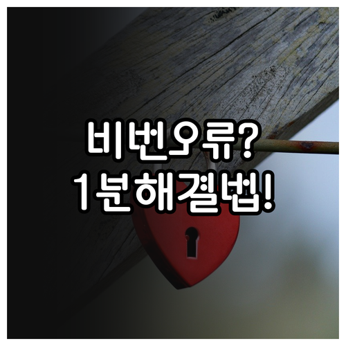 공동인증서 비밀번호 오류 시 즉시 해..