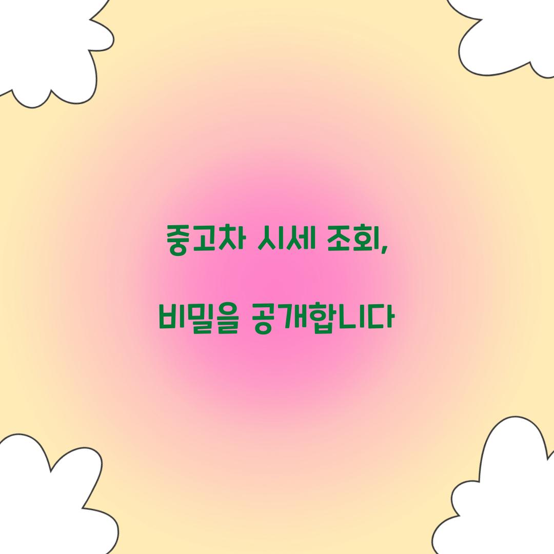 중고차 시세 조회