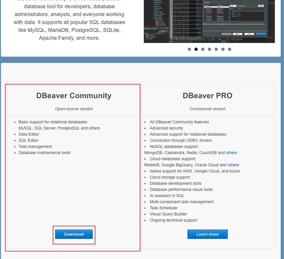 디비버 커뮤니티 버전 다운로드