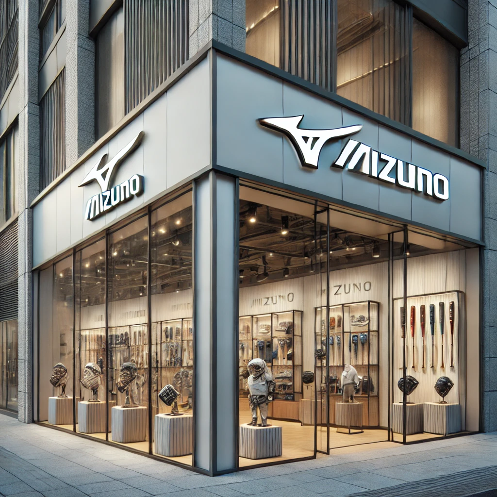 일본 미즈노 매장 외관 (프리미엄 감성)