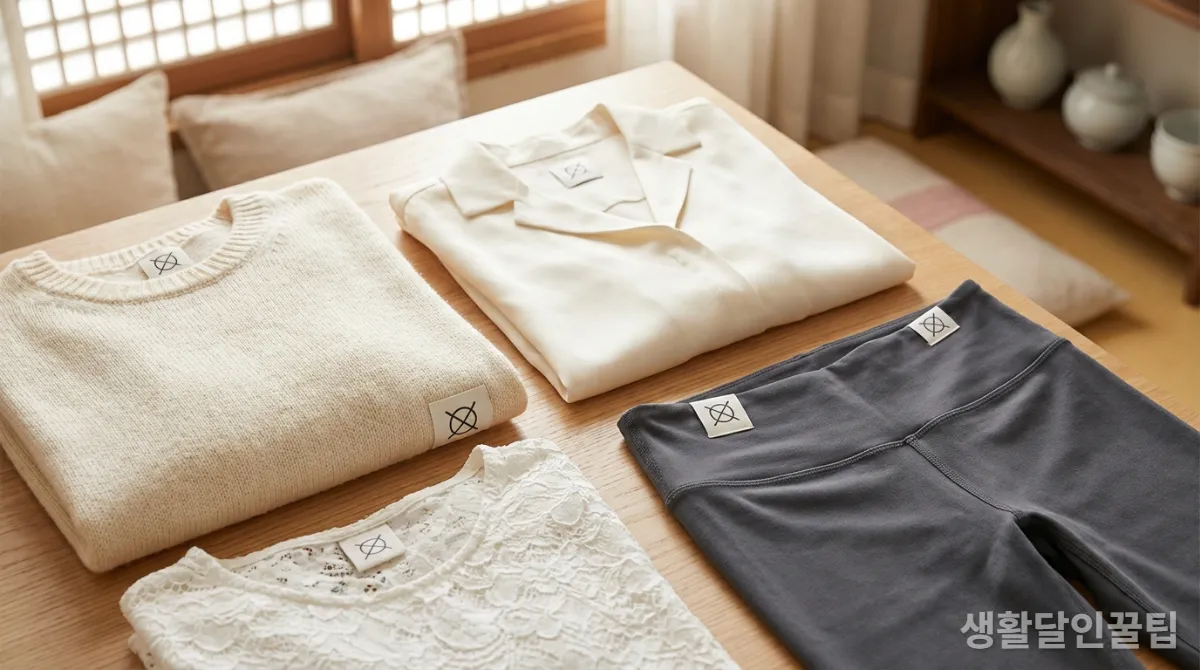 건조기에 넣으면 안 되는 울 스웨터, 실크 블라우스, 레이스 상의