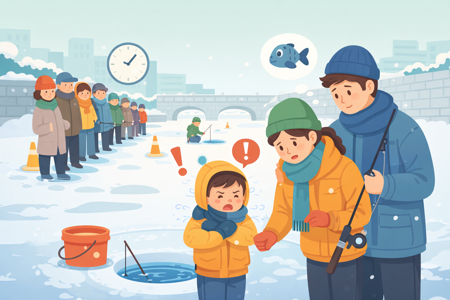 청계천 얼음낚시