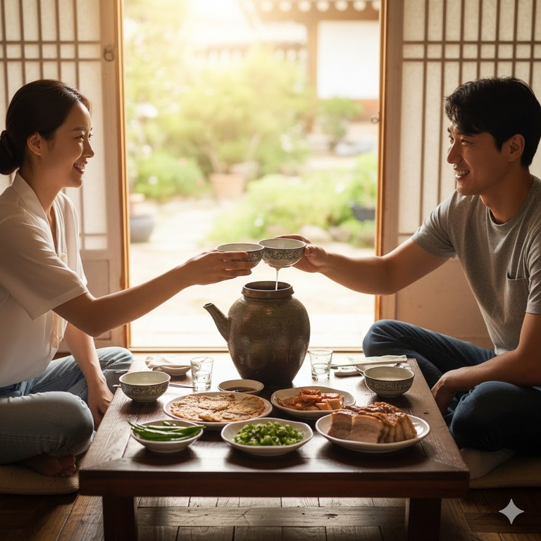 막걸리 시음 이미지