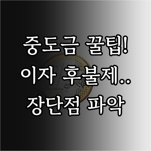 중도금대출 이자 납부 후불제와 이자후..