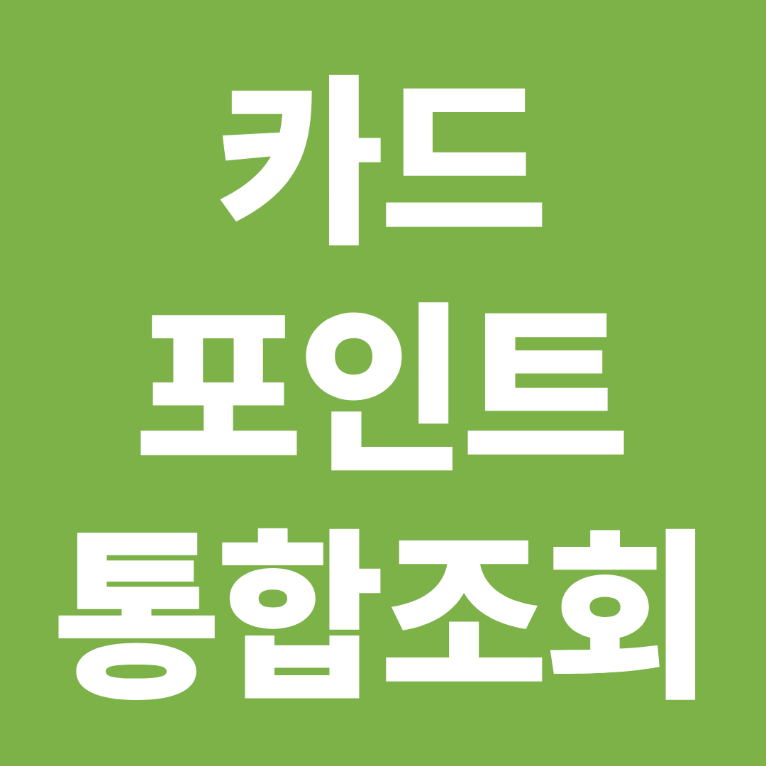 카드포인트 통합조회 방법 ❘ 숨은 포인트 조회·현금화까지 한 번에 확인
