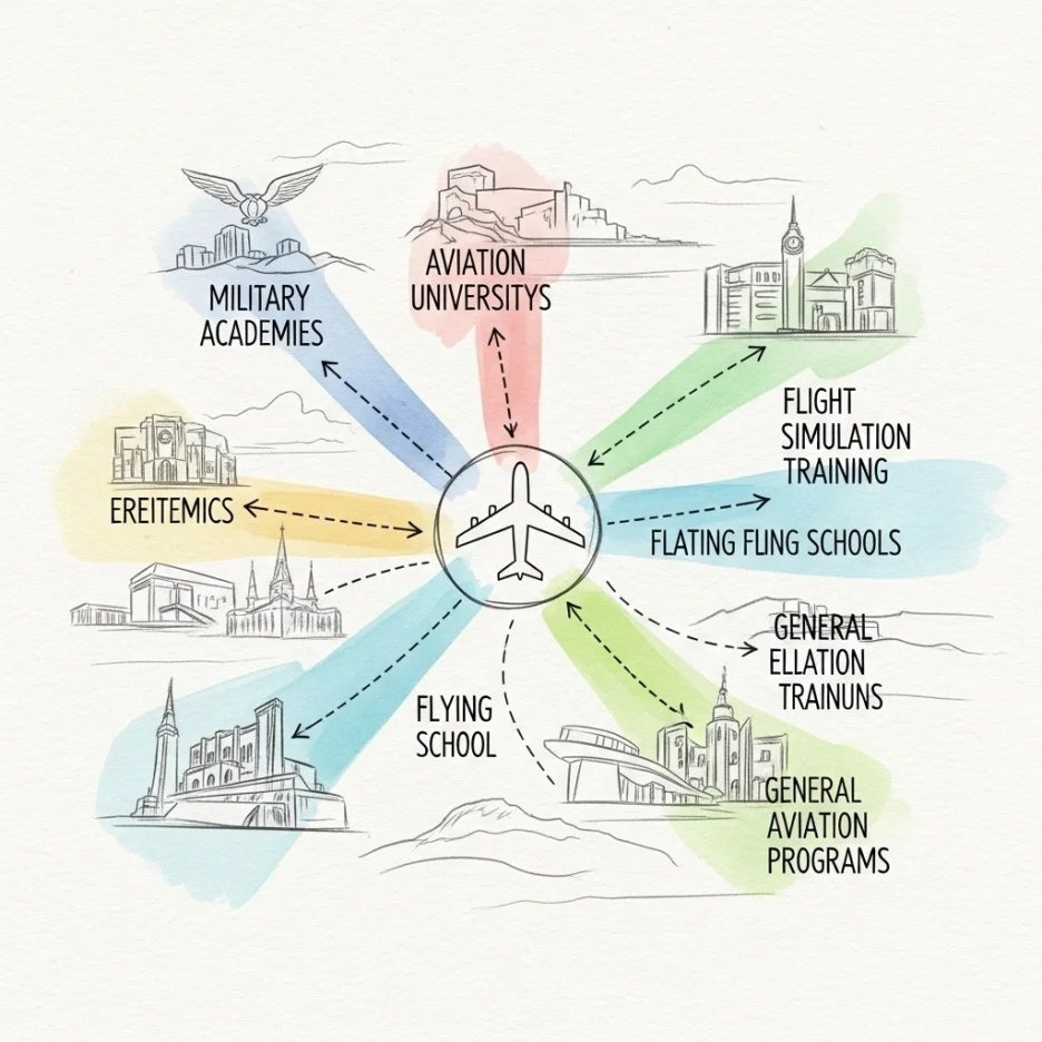 조종사가 되기 위한 다양한 교육 과정