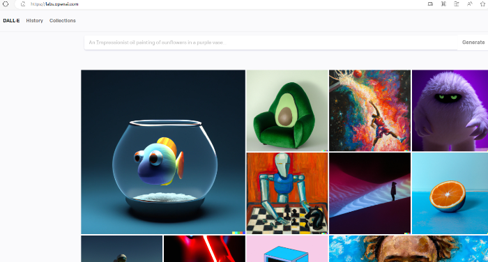 AI이미지제작프로그램 DALL·E 웹사이트