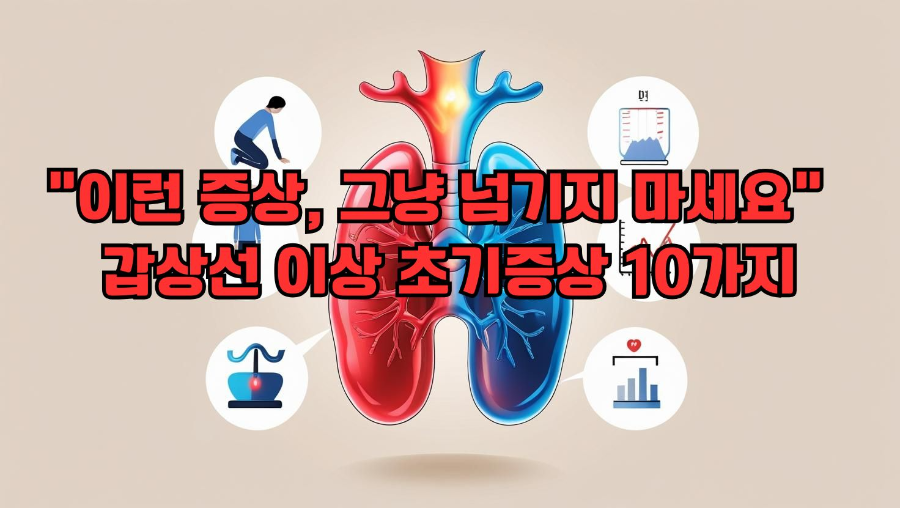 “이런 증상, 그냥 넘기지 마세요”
갑상선 이상 초기증상 10가지
