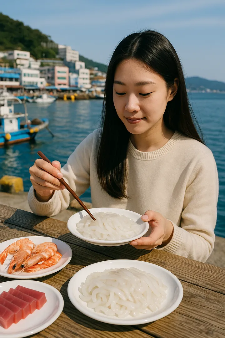 10월 지역별 제철 횟감 참고 이미지