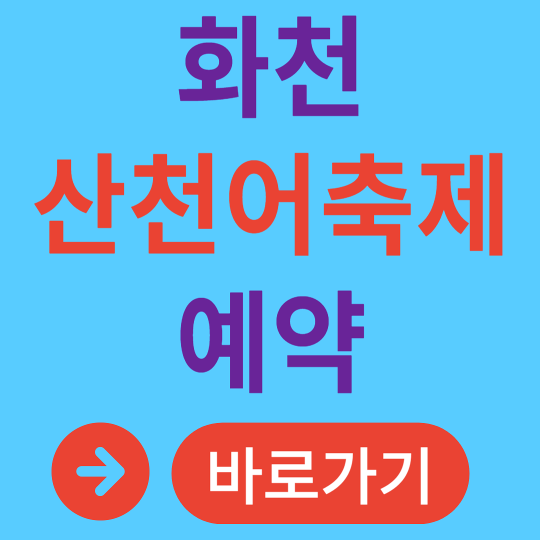화천 산천어축제 예약 임시주차장 얼음낚시 예약 얼음조각광장 체험