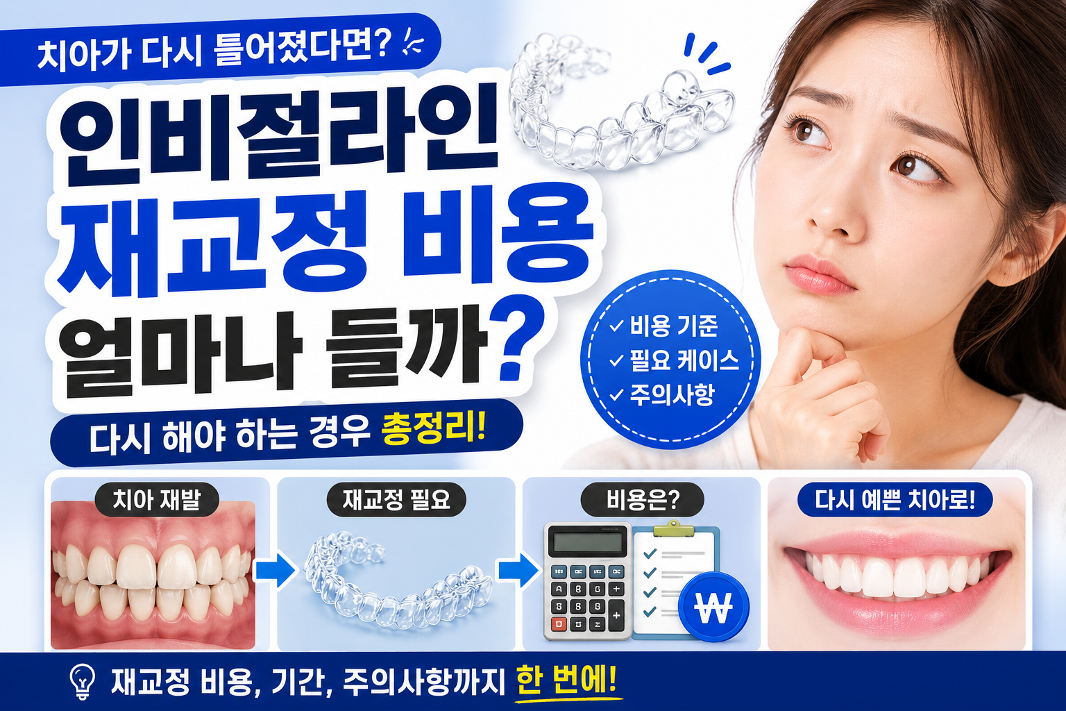 인비절라인 재교정 비용이 달라지는 기준