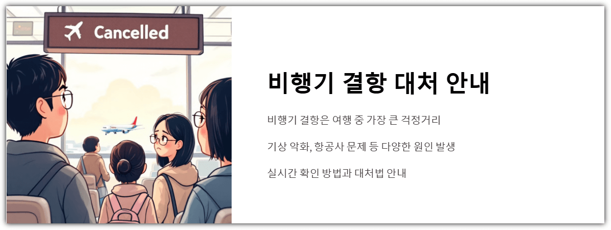 비행기 결항 대처 안내