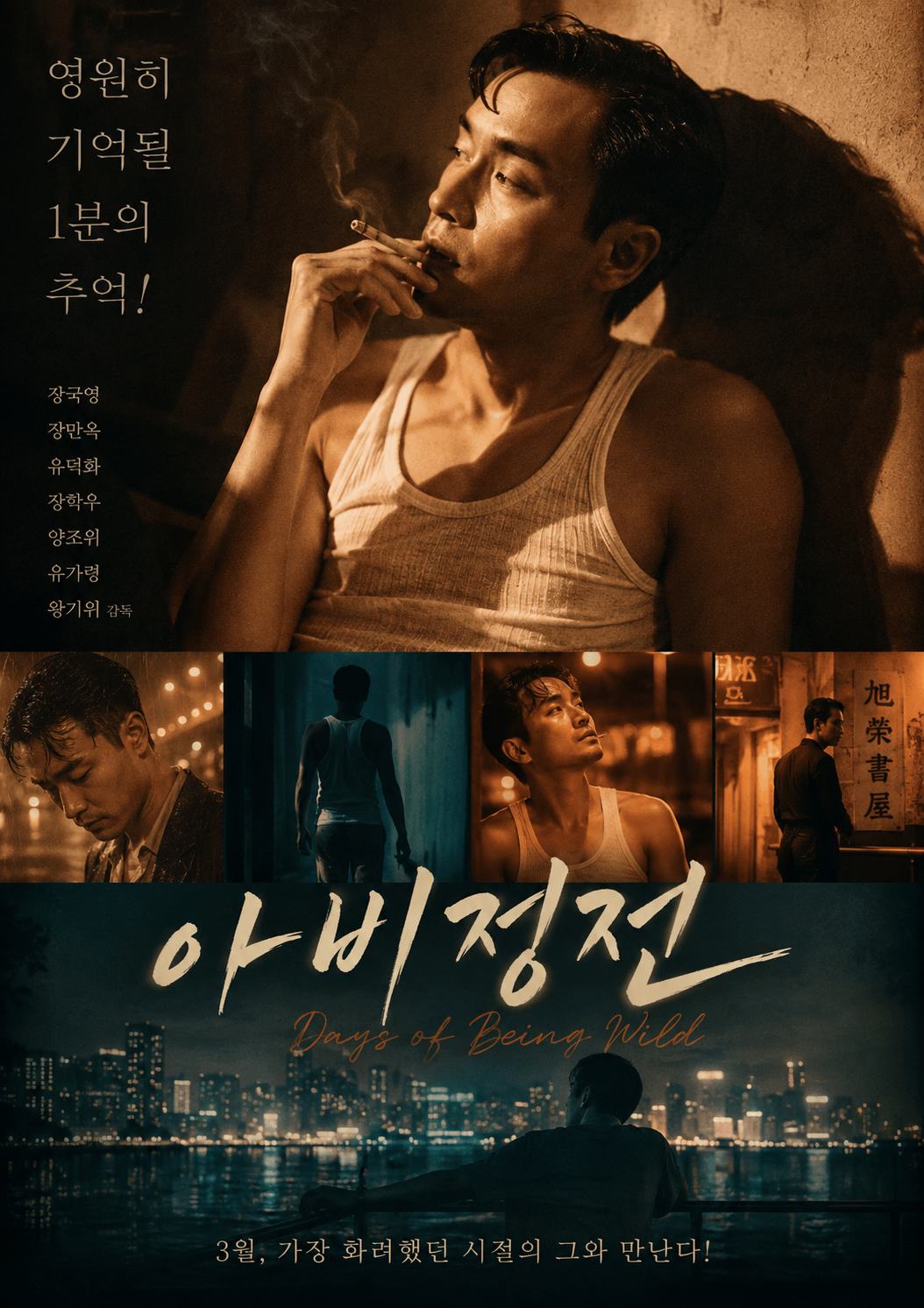 영화 아비정전의 난닝구 차림의 장국영