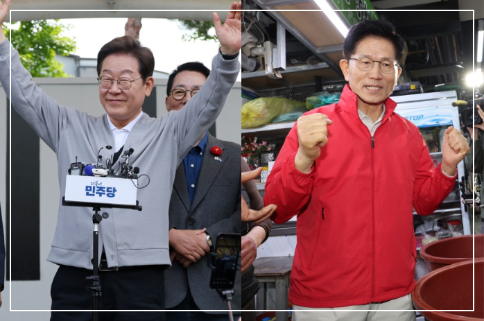 더불어민주당 이재명‧국민의힘 김문수 대선 후보. 사진 뉴시스‧연합뉴스