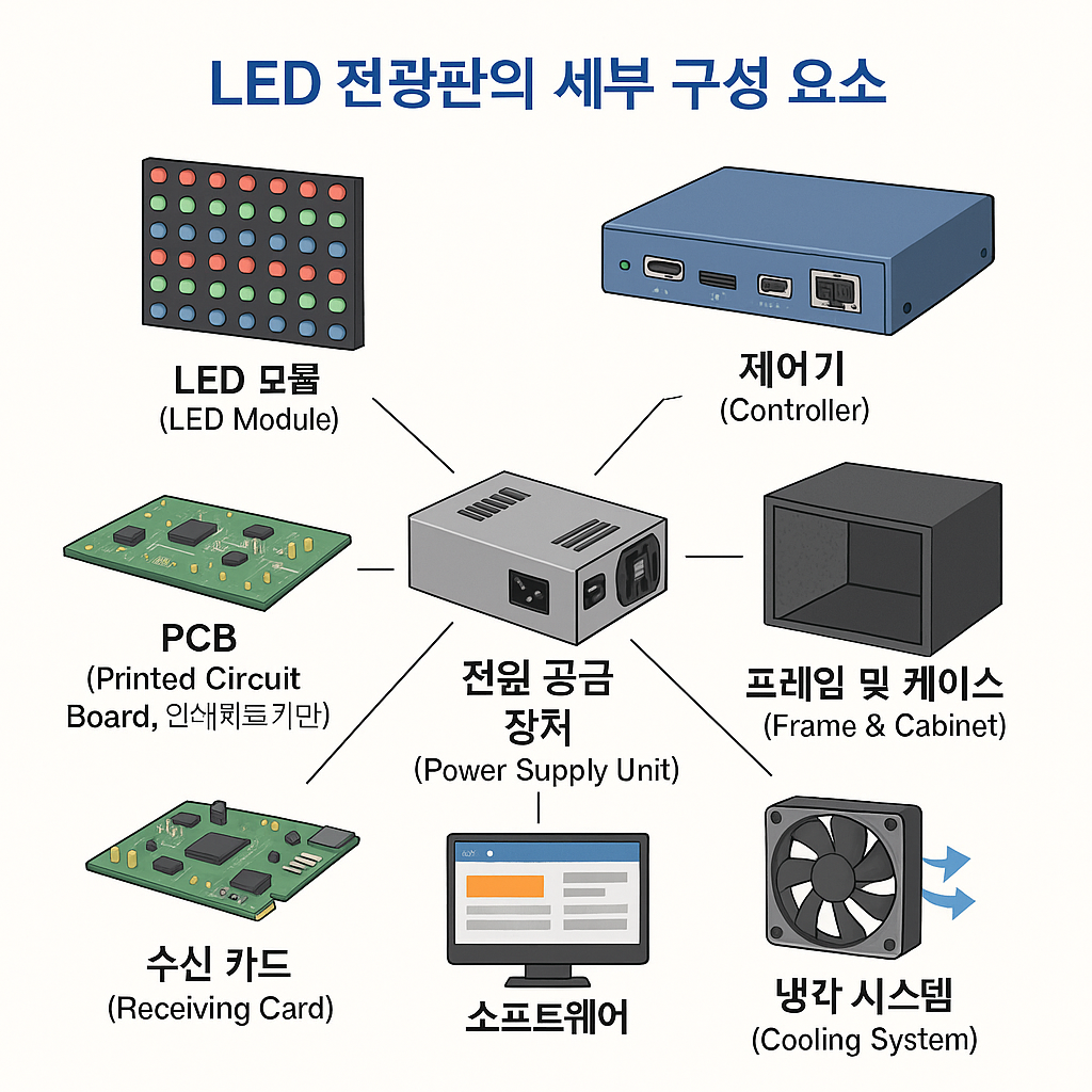 LED 전광판의 세부 구성 요소 완벽 가이드