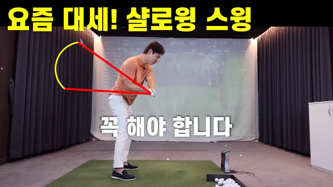 골프 샬로잉 감각 익히는 연습 채찍질 이미지 인사이드 패스_1
