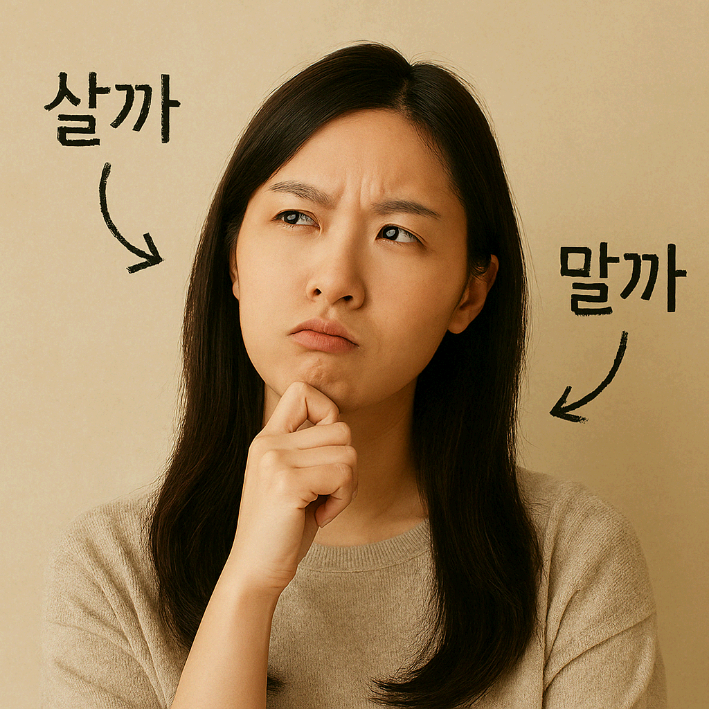 살까말까-고민하는-여자