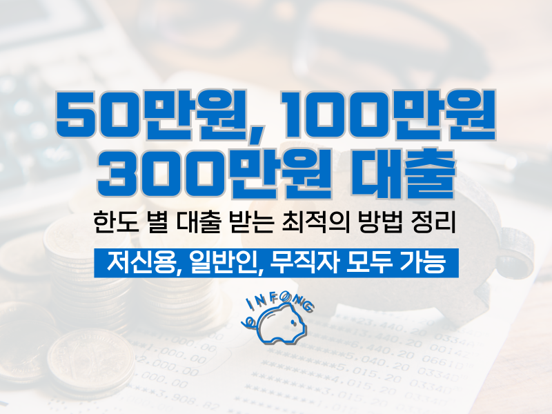 100만원 대출 신청 및 주의 사항