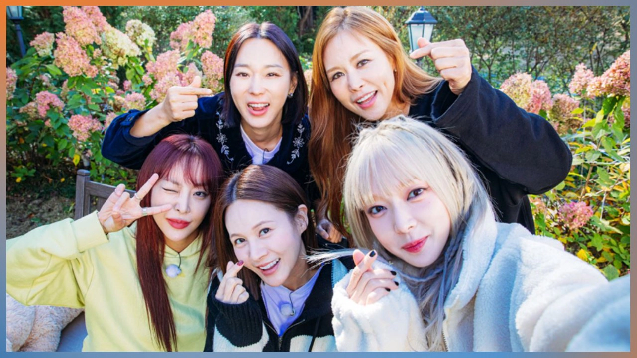 놀던 언니 출연진. 왼쪽부터 시계방향으로 나르샤&#44; 이지혜&#44; 채리나&#44; 초아&#44; 아이비(출처-공식자료)