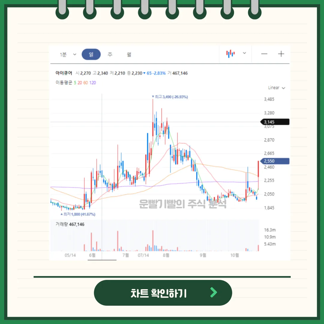 아이큐어 차트분석
