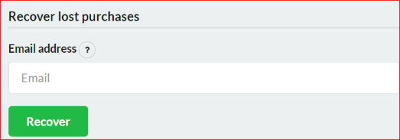 분실한 구매 복구