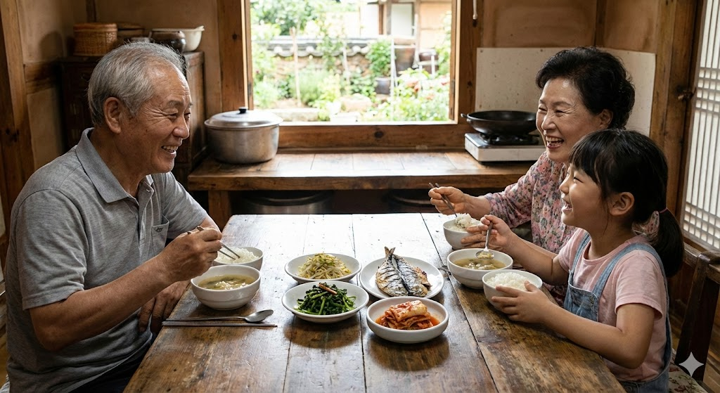소박한 식사 속에서 찾는 진정한 행복