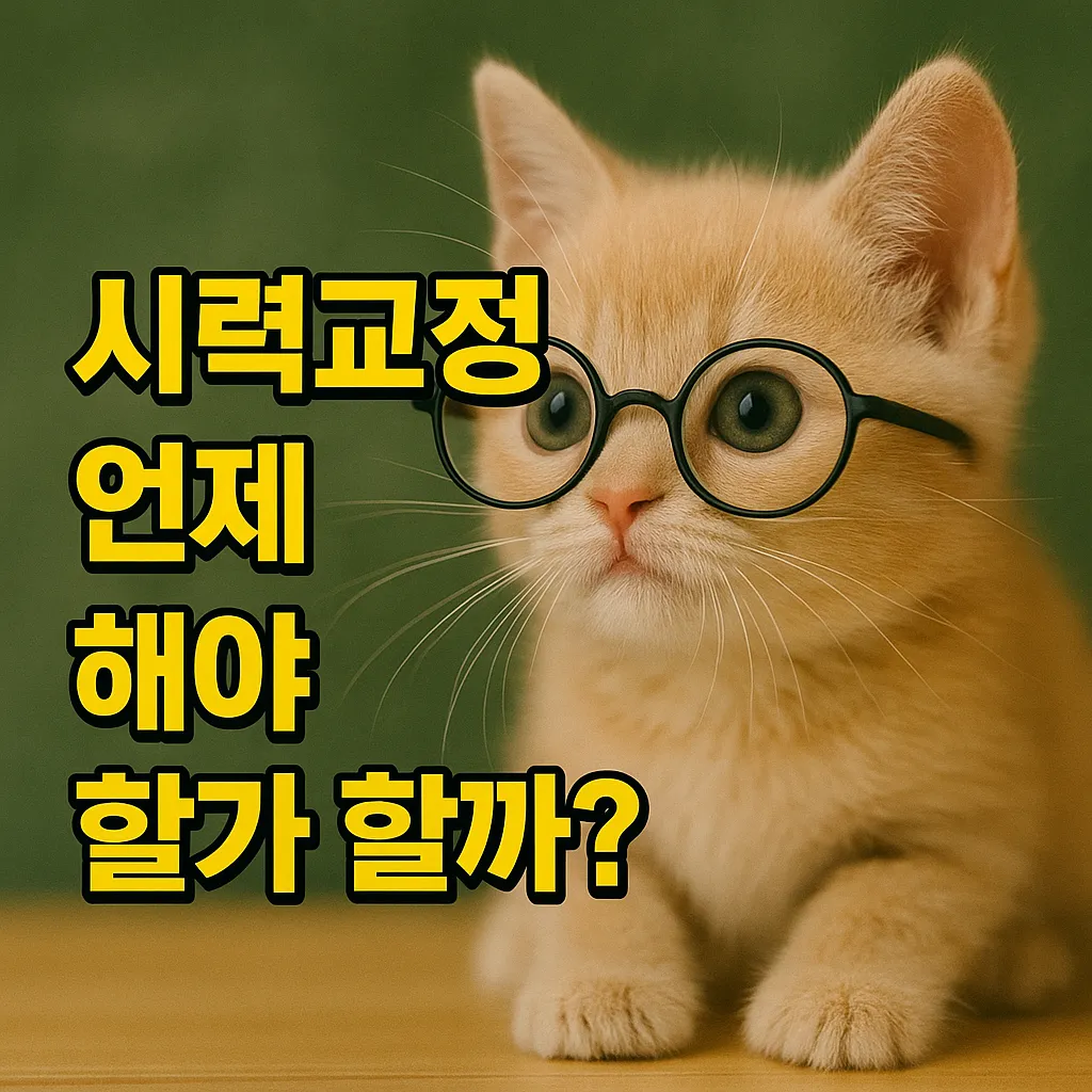 시력교정 언제 해야 할까? 난시 교정 효과 높은 나이대 총정리