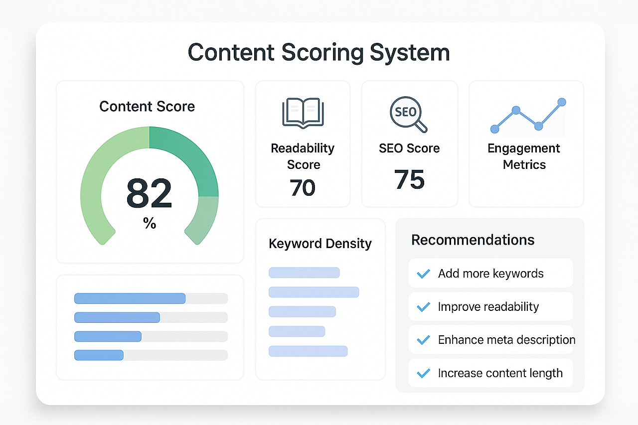 Frase 콘텐츠 점수 시스템 및 최적화 권장사항