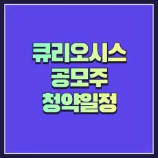 큐리오시스 공모주 청약