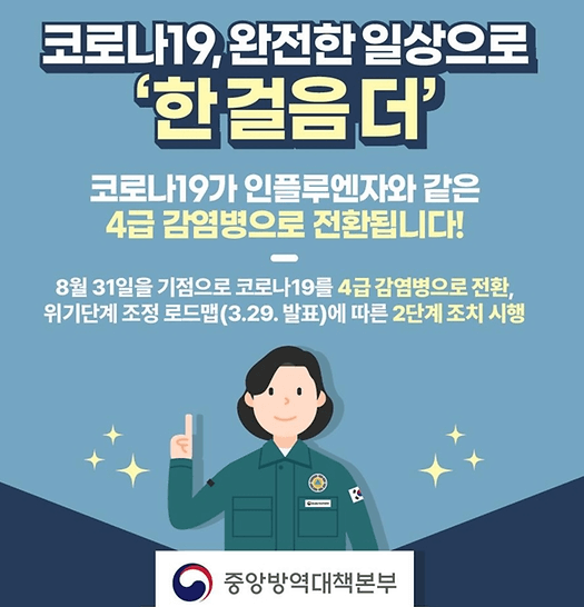 코로나19 4급 감염병 전환 안내 썸네일