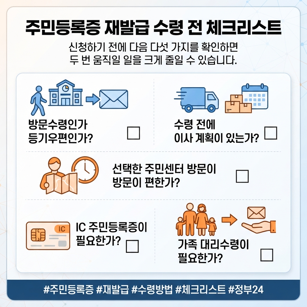 주민등록증 재발급 신청하러 가기