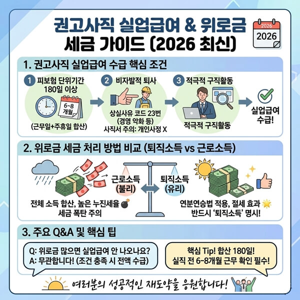 권고사직 실업급여 &amp; 위로금 세금 가이드