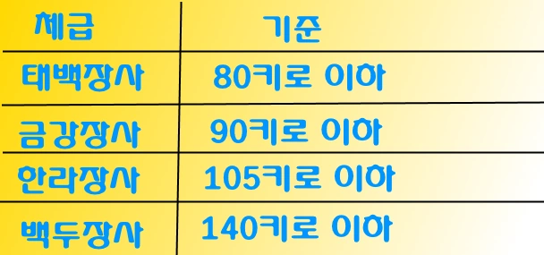 씨름 체급 