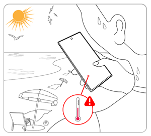 직사광선에 노출된 환경에서 사용하는 경우
