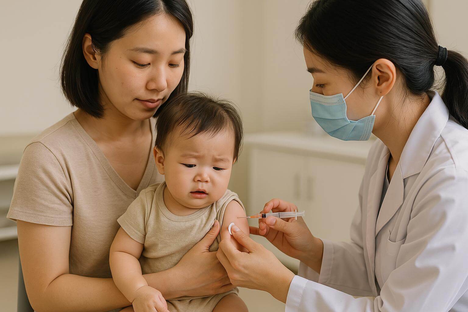 예방접종하는 아기 관련 사진