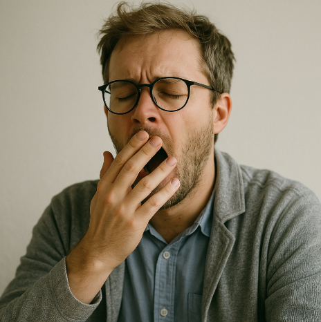 철분 결핍으로 피로한 사람의 모습