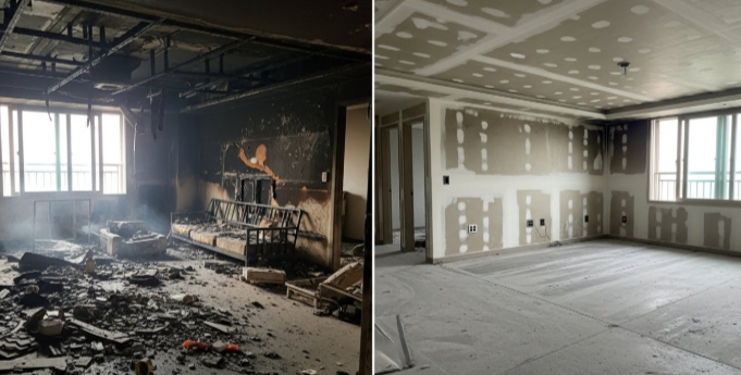 아파트 화재청소 전문