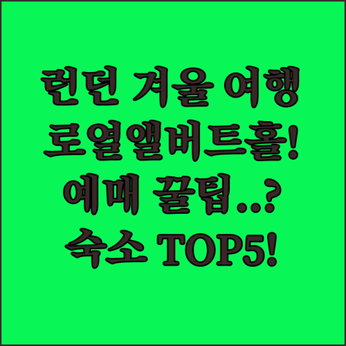 런던 겨울 여행 코스 로열 앨버트 홀..
